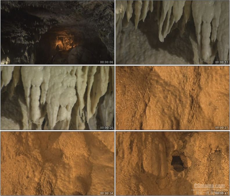 YC1536-黄龙洞钟乳石溶洞喀斯特地貌奇观自然景观高清实拍视频素材