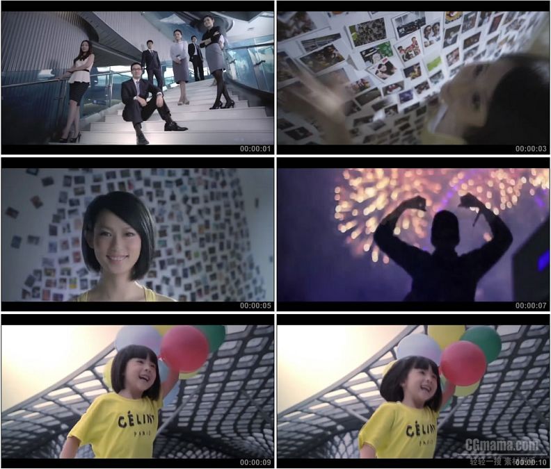 YC1548-企业成功人士团队小女孩小高清实拍视频素材
