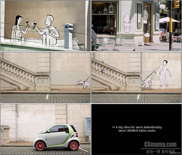 TVC00104-[1080P]smart 汽车广告壁画篇