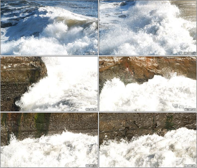YC1553-巨浪海浪水花悬崖自然景观高清实拍视频素材