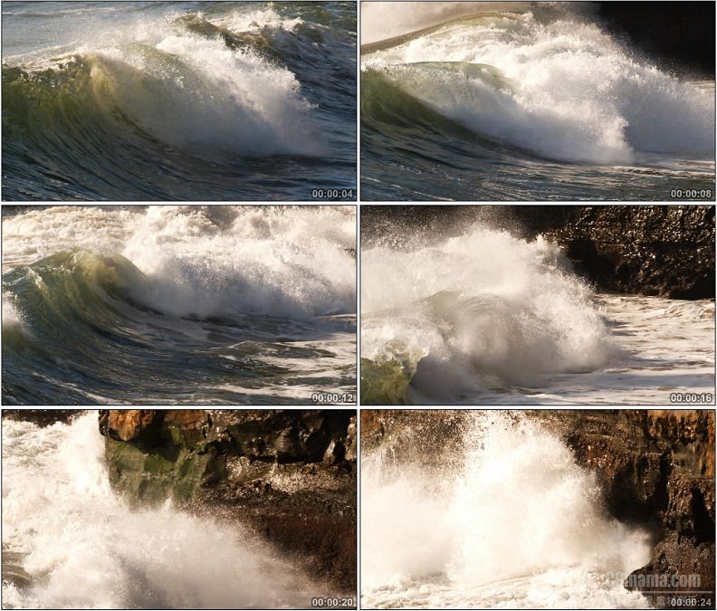 YC1554-海浪巨浪波涛自然景色高清实拍视频素材