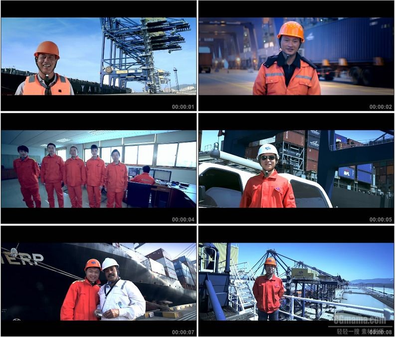 YC1575-公司员工工人笑脸一组人物形色高清实拍视频素材