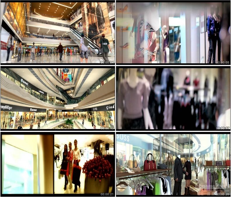 YC1600-大型购物超市美女商场购物各类国际品牌高清实拍视频素材