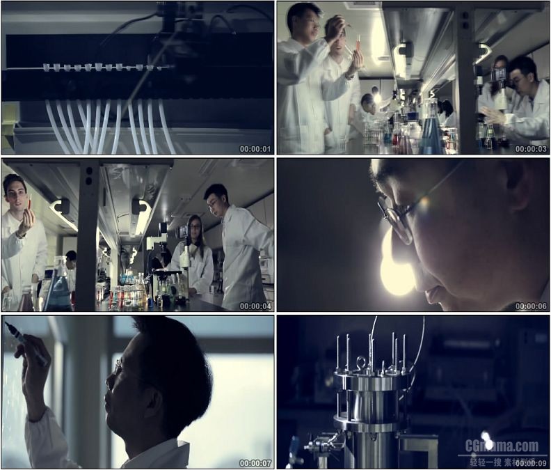 YC1634-科学家实验室科研生物科学研究实验高清实拍视频素材