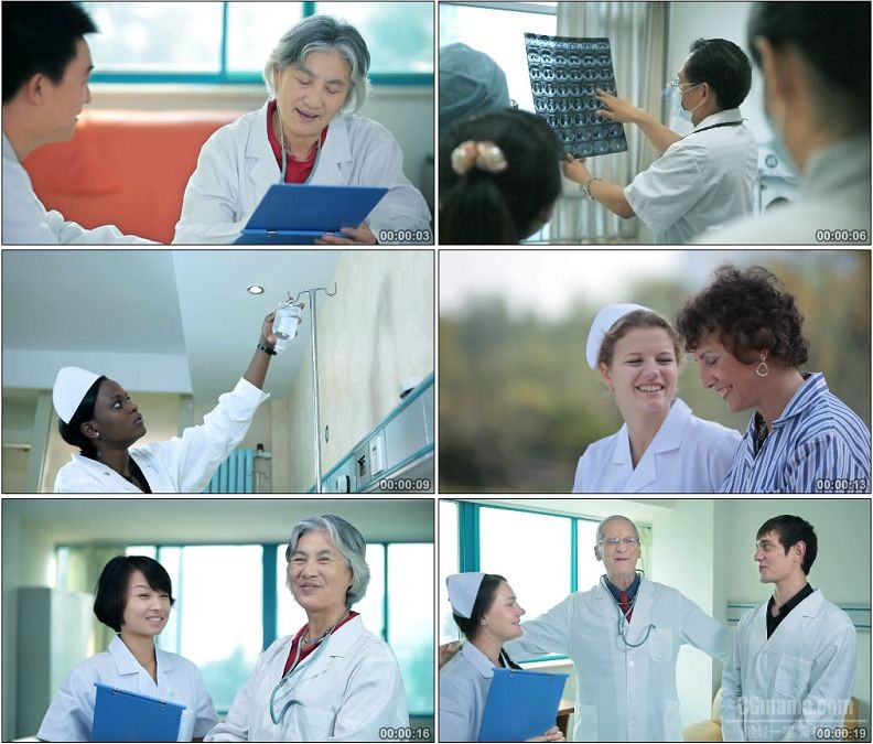 YC1644-世界各地医院医生治疗病人医学高清实拍视频素材