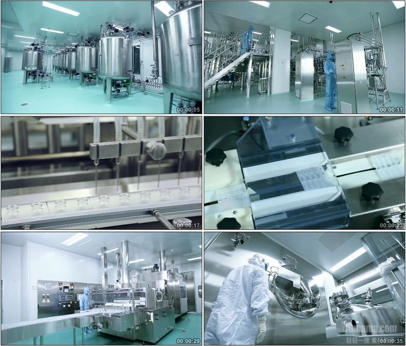 YC1659-生产车间药物药品生产线制作高清实拍视频素材