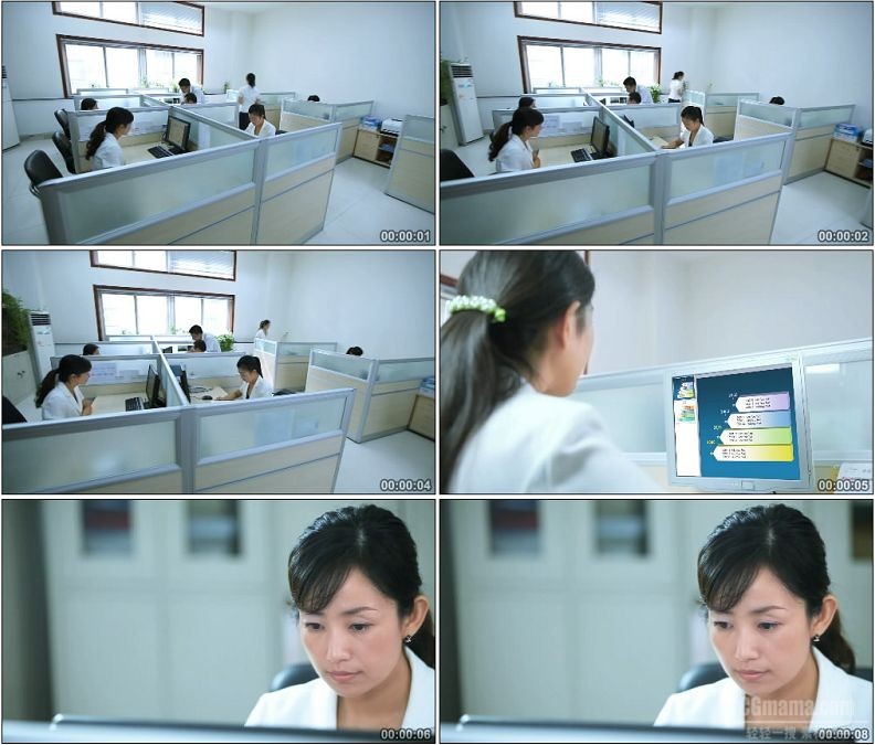 YC1664-办公室电脑办公工作商务高清实拍视频素材