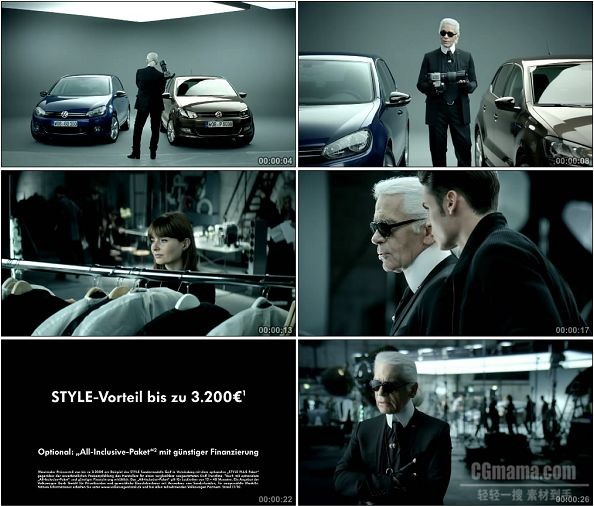 TVC00517-Karl Lagerfeld 新大众 Volkswagen Golf 广告 .720p