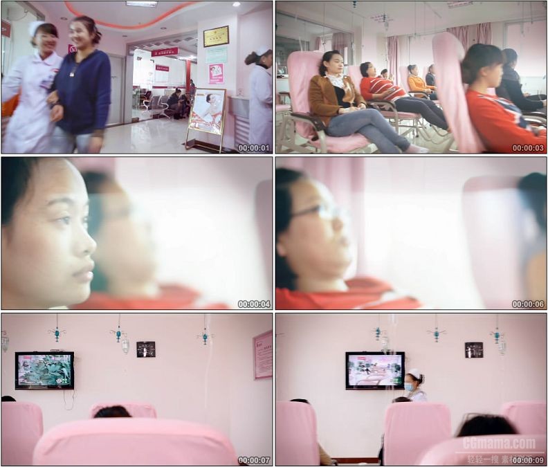 YC1687-妇科医院服务病人输液护士护理医疗高清实拍视频素材