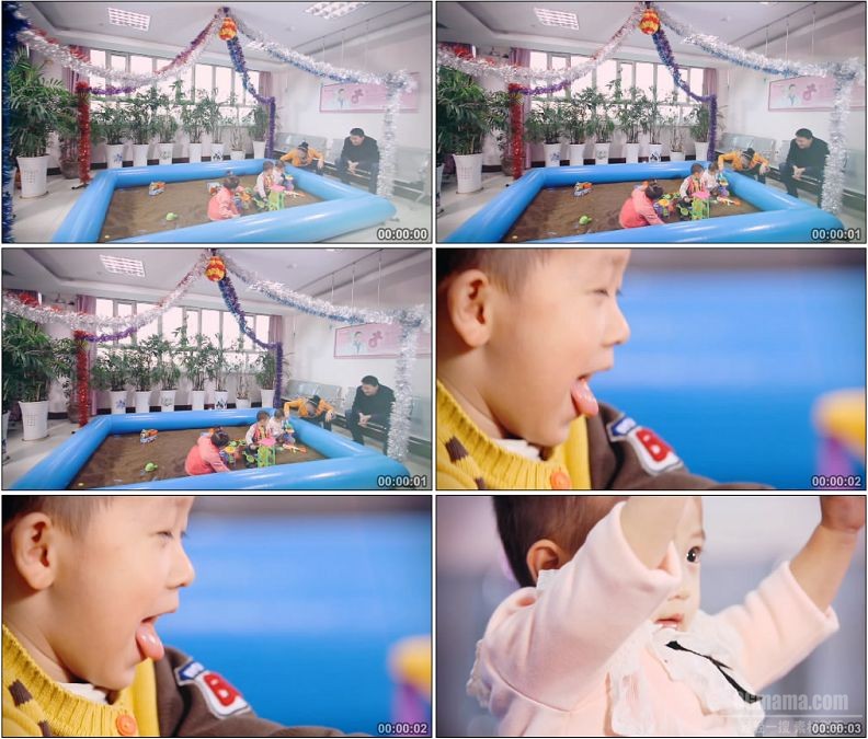 YC1688-中国儿童小孩一组笑脸欢乐镜头高清实拍视频素材