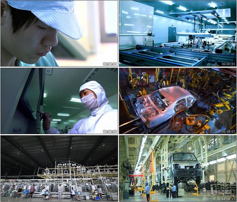 YC1801-现代科技汽车生产制造工业生产高清实拍视频素材