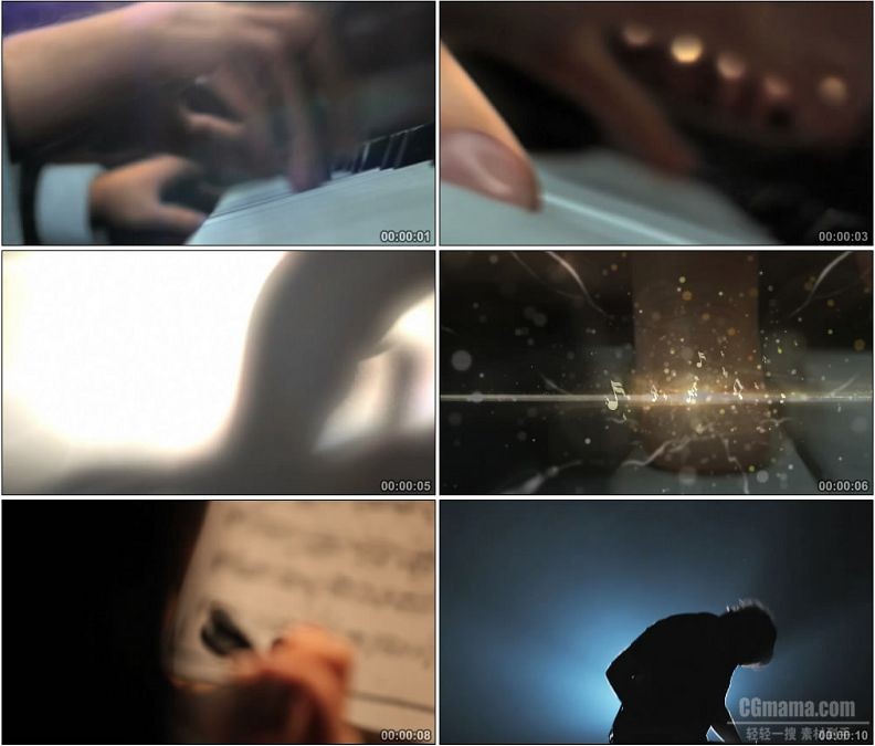 YC1815-音乐会乐谱钢琴弹奏酒吧架子鼓表演高清实拍视频素材
