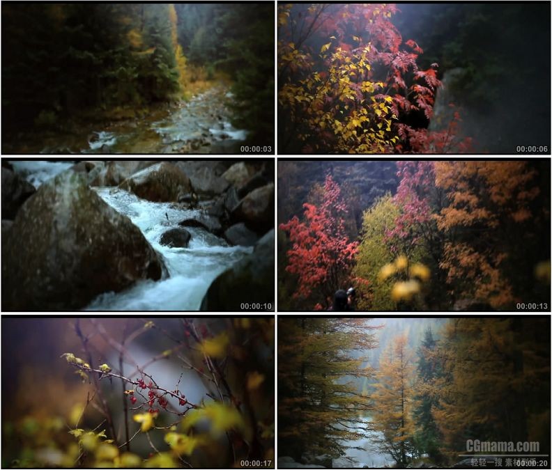 YC1836-山西五寨沟小溪河流摄影师摄影美丽景色高清实拍视频素材