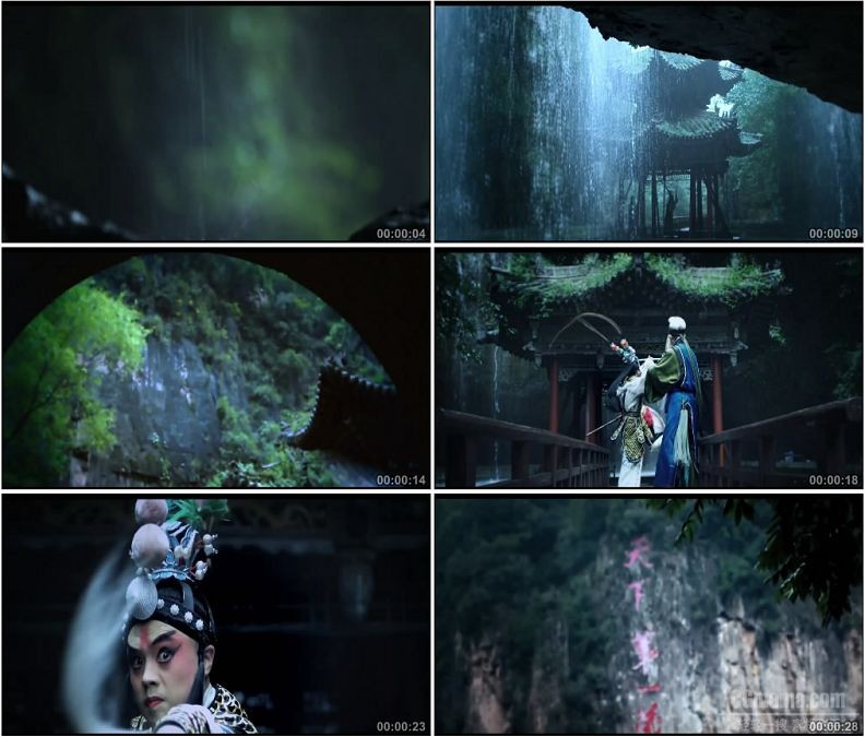 YC1846-中国传统戏曲戏剧表演赵氏孤儿藏山高清实拍视频素材