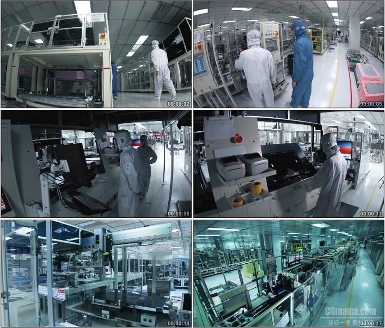 YC1860-电视电子技术流水线生产工厂高清实拍视频素材