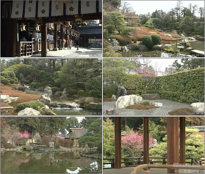 YC1989-日本东京古典寺庙园林景观建筑高清实拍视频素材