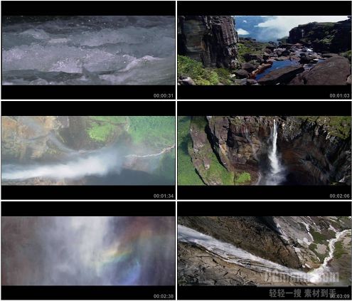 CG0006-河流解冻冰川融化高山瀑布高清实拍视频素材