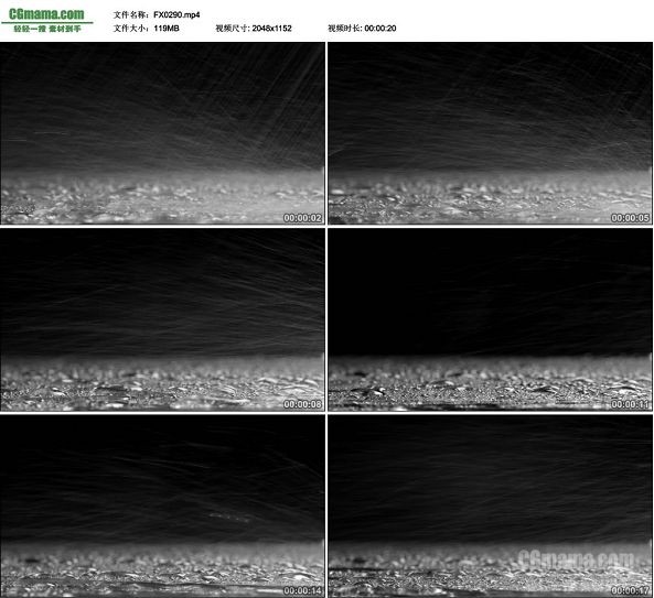 FX0290-下雨雨滴暴雨视频特效合成素材