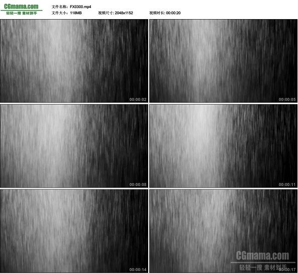 FX0300-下雨雨滴暴雨视频特效合成素材