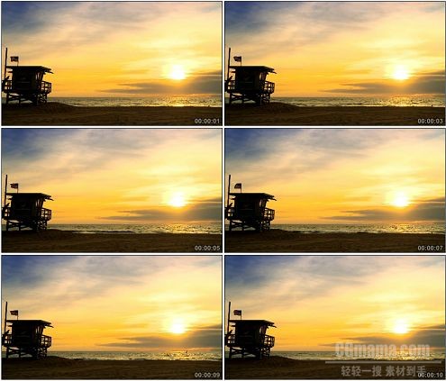 CG0031-黄昏海边落日余晖大自然美景高清实拍视频素材