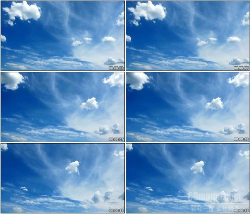 CG0045-清新唯美的蓝天白云自然风光高清实拍视频素材