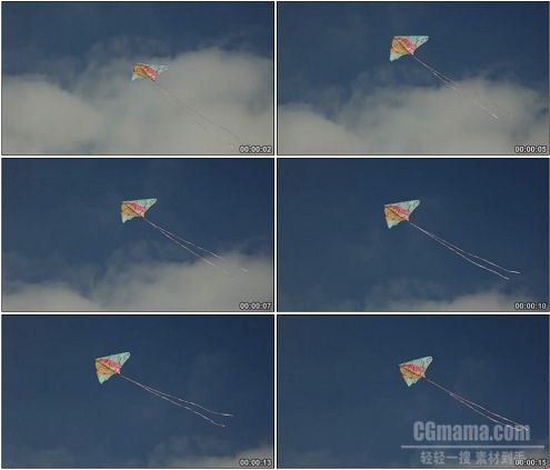 CG0059-空中高飞的风筝高清实拍视频素材