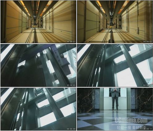 CG0060-运作中的电梯内部拍摄高清实拍视频素材