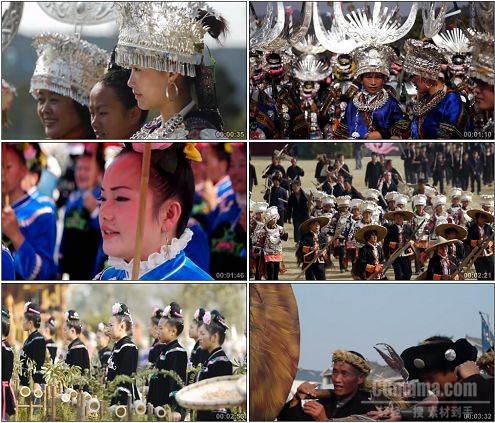 CG0138-中国少数民族贵州苗年牯藏双节盛大节日高清实拍视频素材