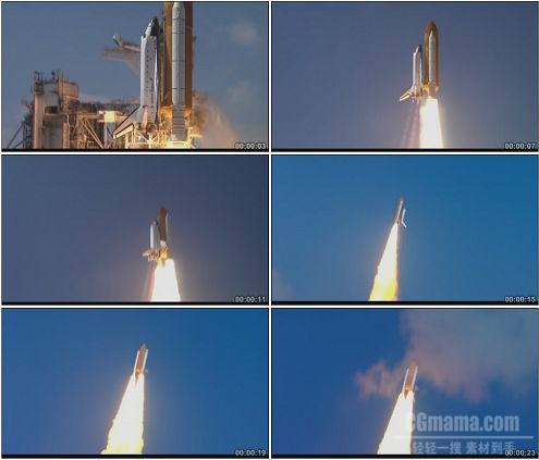 CG0149-火箭起飞航空航天宇宙飞船发射科研高清实拍视频素材