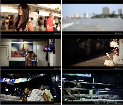 CG0176-曼谷漫步泰拳比赛旅游风光高清实拍视频素材