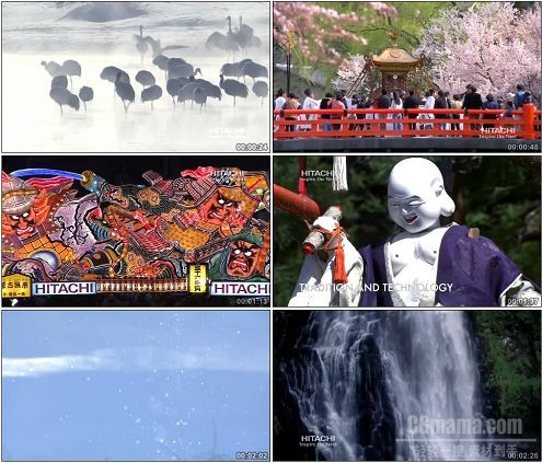 CG0187-日本雪景樱花祭典民居寺庙民俗风景高清实拍视频素材