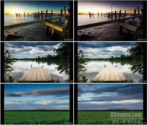 CG0280-自然美景码头湖面草地高清实拍视频素材