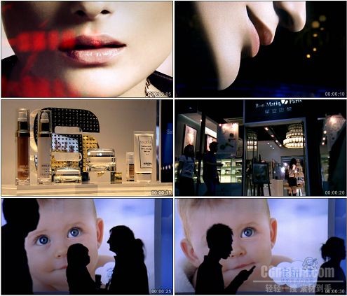 CG0302-商场购物商场品牌服饰化妆品包包大型购物广场商品展示高清实拍视频素材