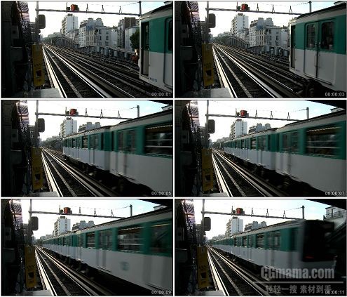 CG0316-列车快速开出特写镜头高清实拍视频素材