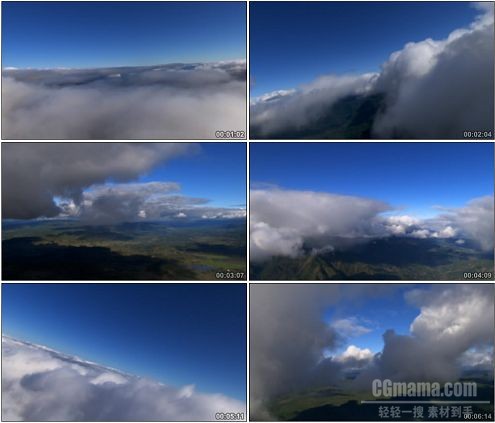 CG0328-冲上云霄穿过云层飞机视角高空飞行穿梭高清实拍视频素材