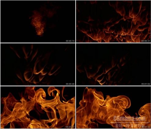 CG0345-熊熊燃烧的火焰高清实拍视频素材