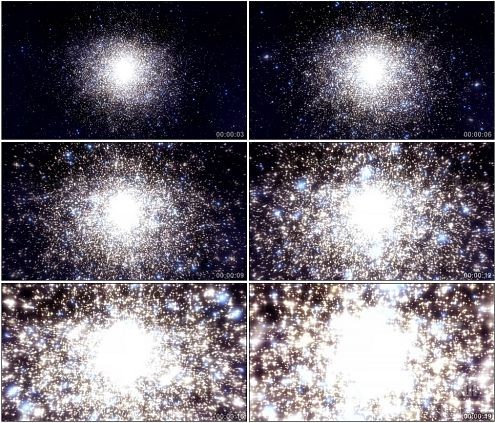 CG0348-多代恒星宇宙星空高清实拍视频素材