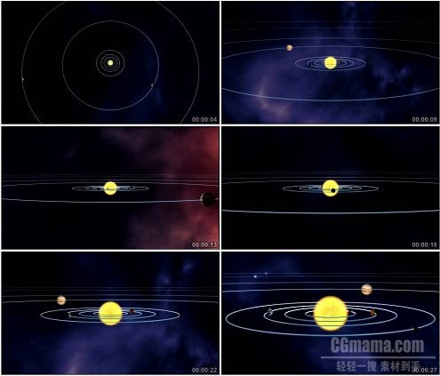 CG0354-太阳系星系太空高清实拍视频素材