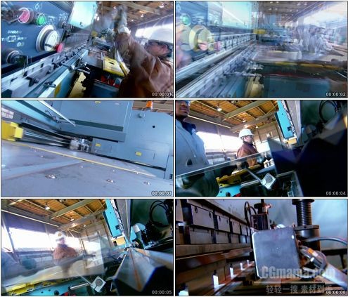 CG0388-工业操作切割钢板高清实拍视频素材