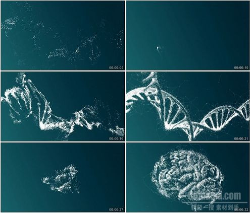 CG0395-医疗科技基因链与大脑高清动态背景素材