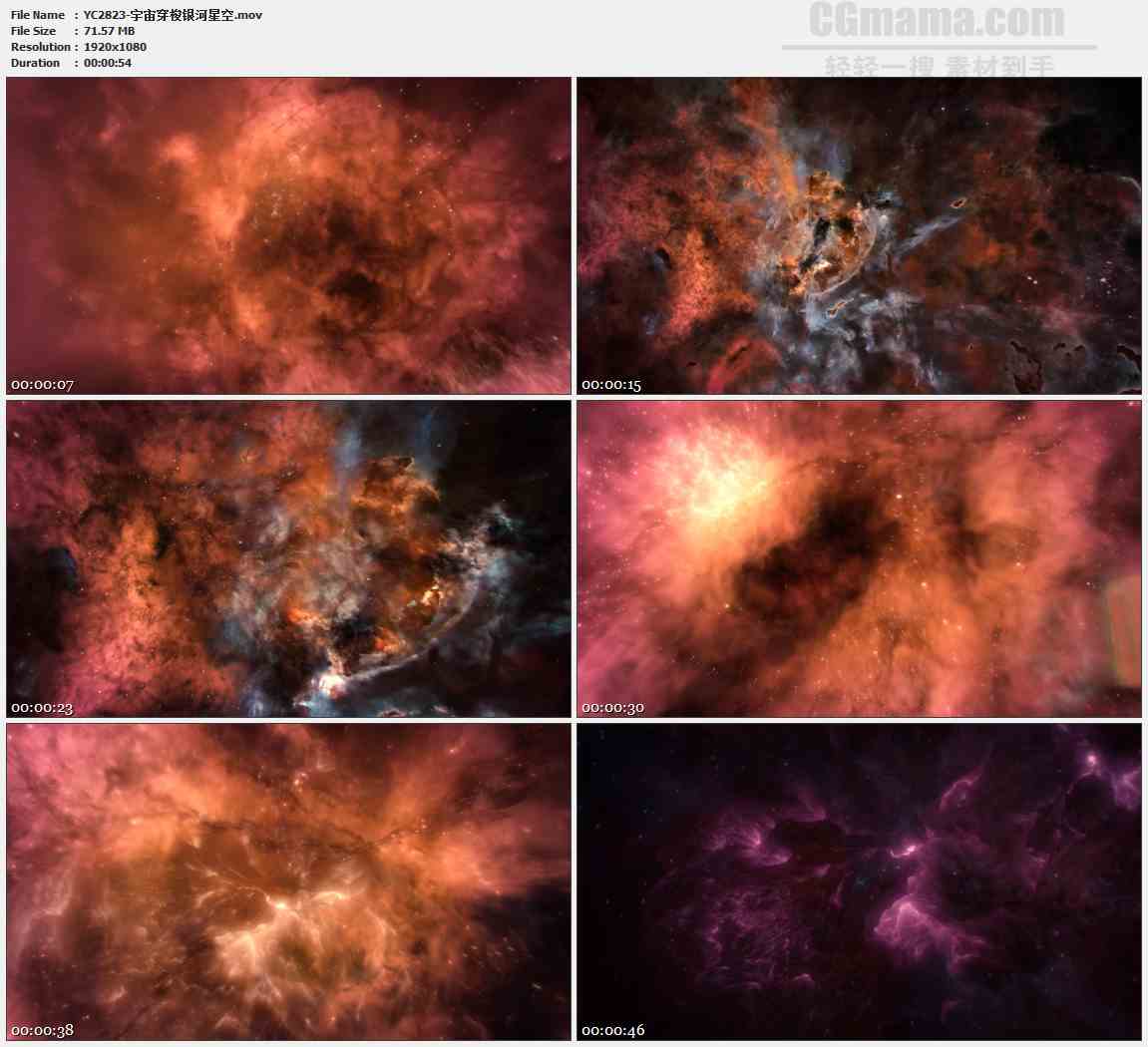 YC2823-宇宙穿梭银河星空高清实拍视频素材