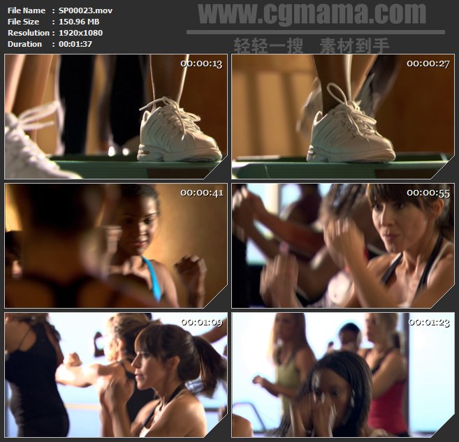 SP00023-运动健身搏击健身操体育运动高清实拍视频素材