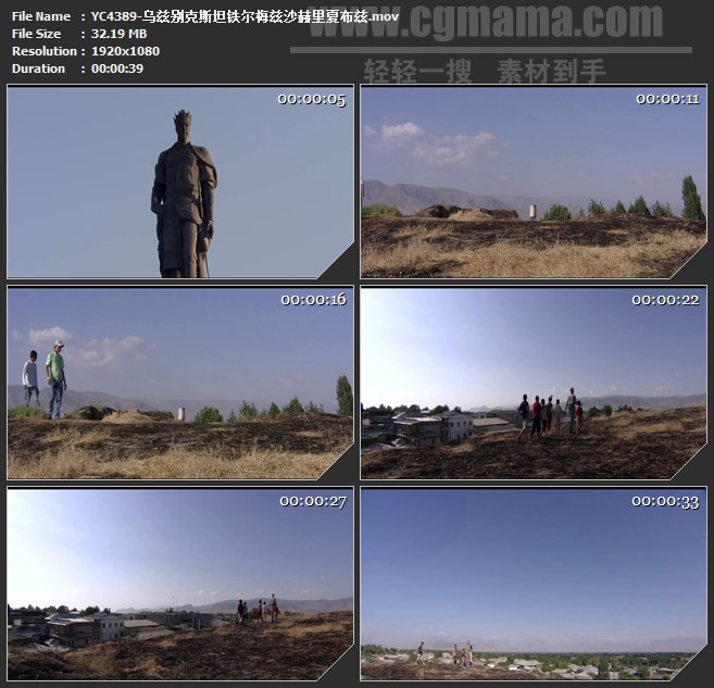 YC4389-乌兹别克斯坦铁尔梅兹沙赫里夏布兹高清实拍视频素材