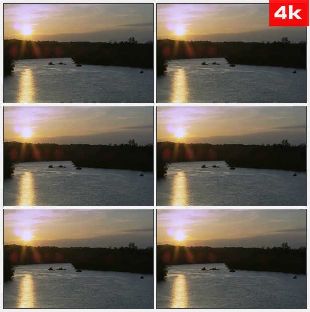 4K0025在波托马克河的日落 高清实拍视频素材