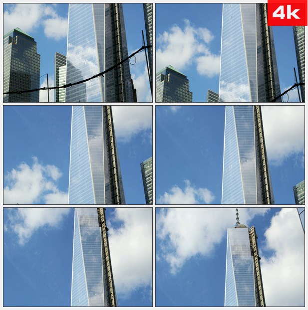 4K0061仰拍高楼大厦 高清实拍视频素材
