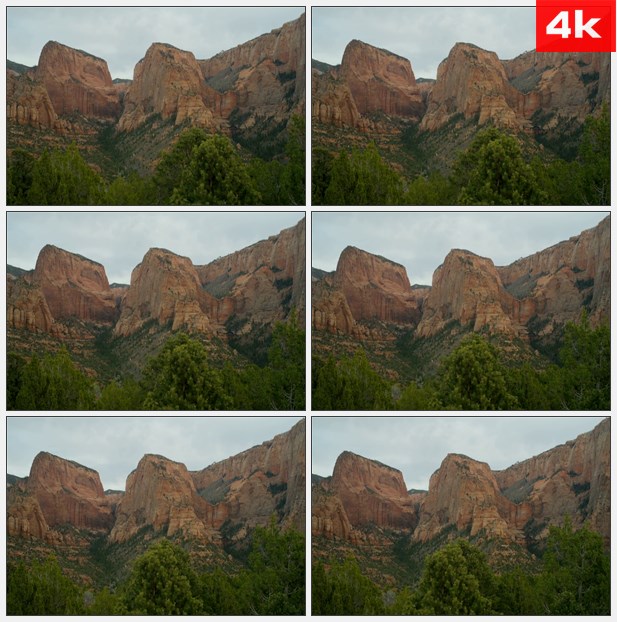 4K0120锡安山国家公园 高清实拍视频素材