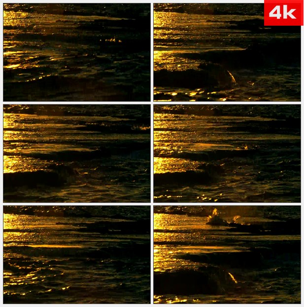 4K0136夕阳反射在水面上 高清实拍视频素材