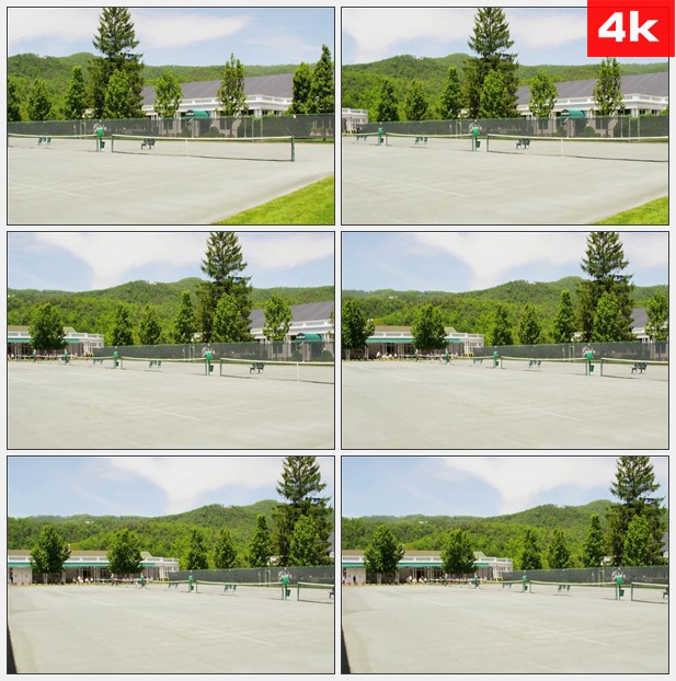 4K0145网球场 高清实拍视频素材