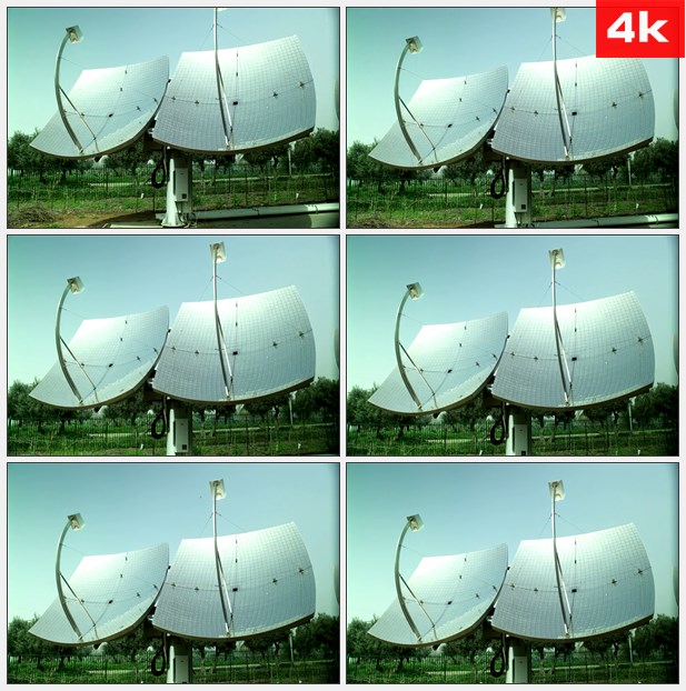 4K0164太阳能电池板特写 高清实拍视频素材