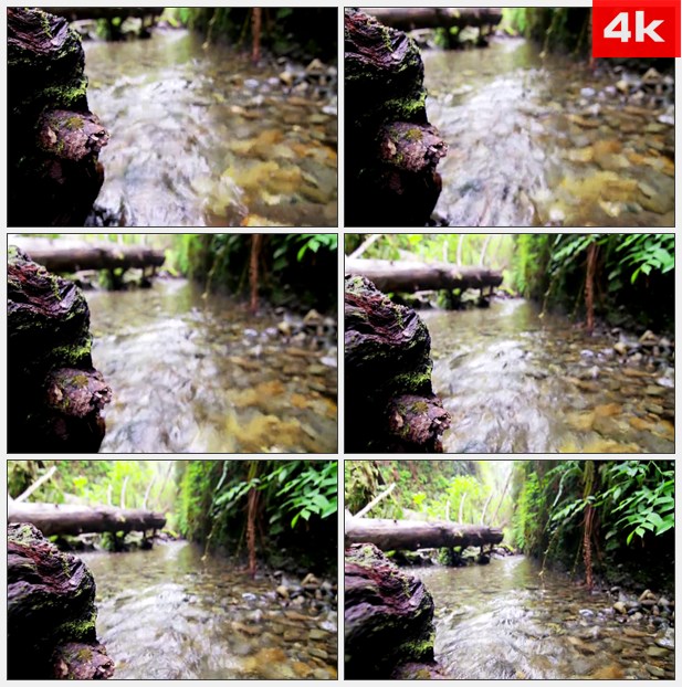 4K0206山间的小溪 高清实拍视频素材